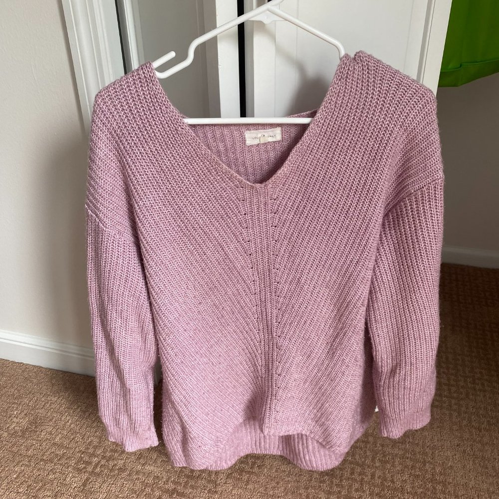 Lou & Grey Blush V-Neck Knit Sweater